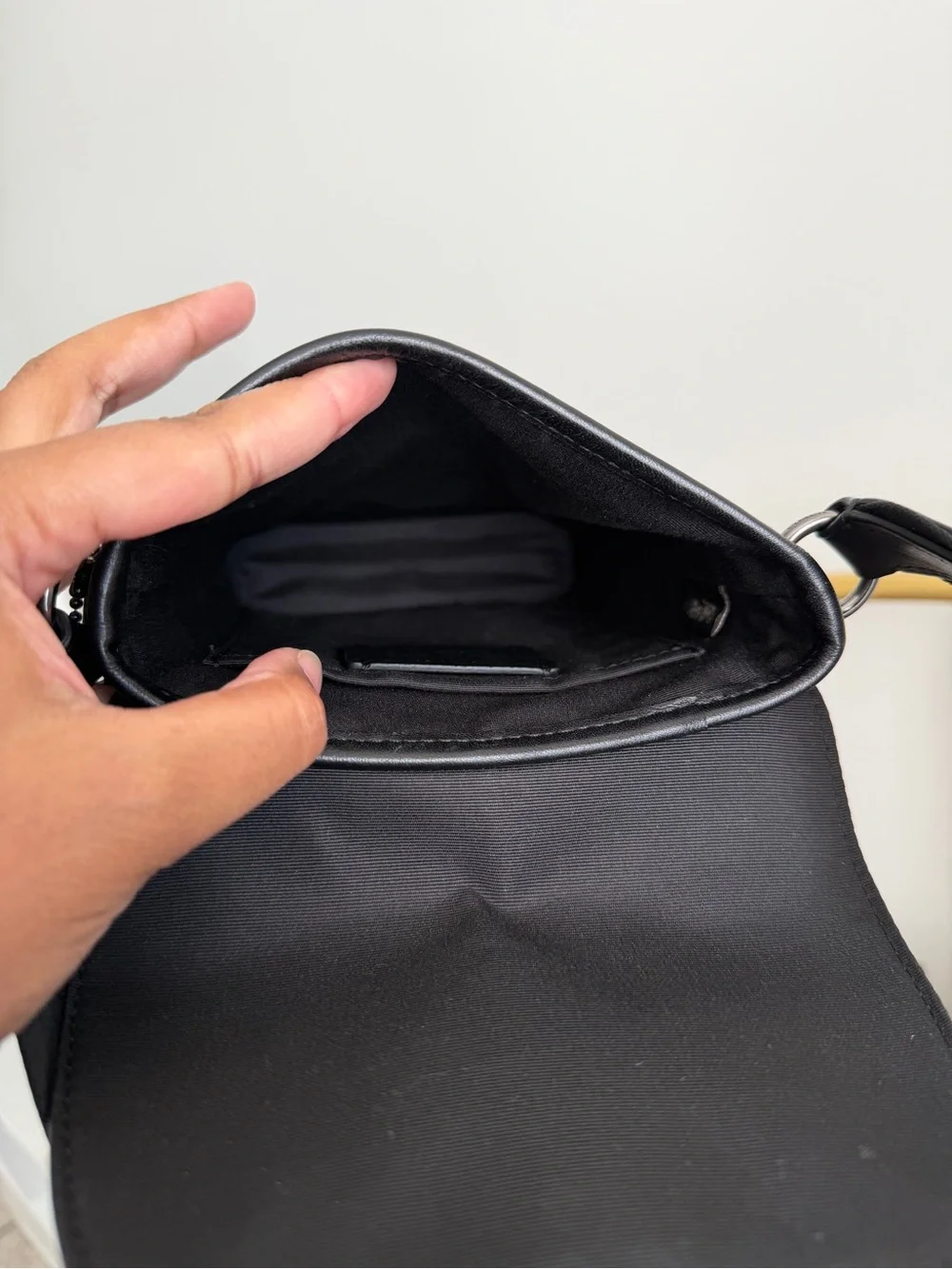 Coach Black Track Small Flap Crossbody